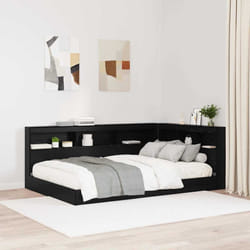 vidaXL Testata contenitore Rovere nero 120 cm Legno multistrato