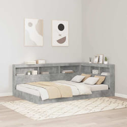 vidaXL Testata contenitore Grigio cemento 120 cm Legno multistrato