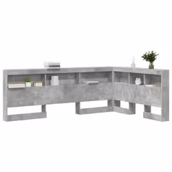 vidaXL Testata contenitore Grigio cemento 120 cm Legno multistrato - Vista aggiuntiva 3