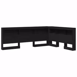 vidaXL Testata contenitore Rovere nero 135 cm Legno multistrato - Vista aggiuntiva 2