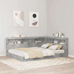 vidaXL Testata contenitore Grigio cemento 135 cm Legno multistrato
