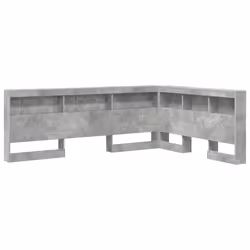 vidaXL Testata contenitore Grigio cemento 135 cm Legno multistrato - Vista aggiuntiva 2