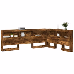 vidaXL Testata contenitore Rovere fumo 135 cm Legno multistrato - Vista aggiuntiva 3