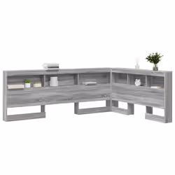 vidaXL Testata contenitore Grigio sonoma 135 cm Legno multistrato - Vista aggiuntiva 3