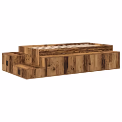 vidaXL Struttura letto con contenitore con cassetto Legno vecchio - Vista aggiuntiva 2