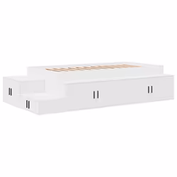 vidaXL Struttura letto con contenitore Bianco 234 x 103 x 53.5 cm - Vista aggiuntiva 2