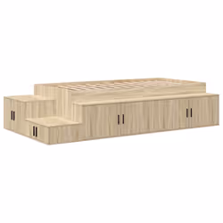 vidaXL Struttura letto con contenitore con cassetto Rovere Sonoma - Vista aggiuntiva 2