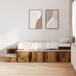 Letto contenitore in legno vecchio 75x190 cm Vidaxl