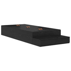 vidaXL Struttura letto con contenitore con cassetto Rovere nero