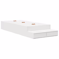vidaXL Struttura letto con contenitore Bianco 236.5 x 90 x 31.5 cm - Vista aggiuntiva 2