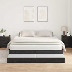 vidaXL Struttura letto con contenitore con cassetto Rovere nero