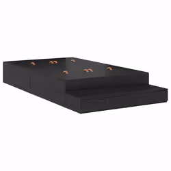 vidaXL Struttura letto con contenitore con cassetto Rovere nero - Vista aggiuntiva 2