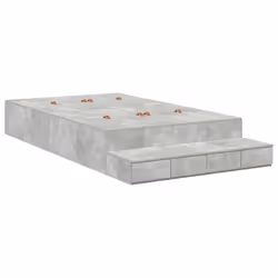 vidaXL Struttura letto con contenitore con cassetto Grigio cemento - Vista aggiuntiva 2