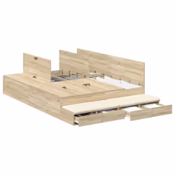 vidaXL Struttura letto con contenitore con cassetto Rovere Sonoma - Vista aggiuntiva 3