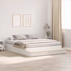 vidaXL Struttura letto con contenitore Bianco 236.5 x 180 x 31.5 cm - Vista aggiuntiva 3