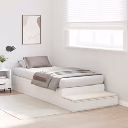 vidaXL Struttura letto con contenitore Bianco 226.5 x 90 x 31.5 cm - Vista aggiuntiva 3