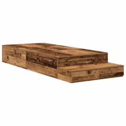 vidaXL Struttura letto con contenitore con cassetto Legno vecchio - Vista aggiuntiva 2