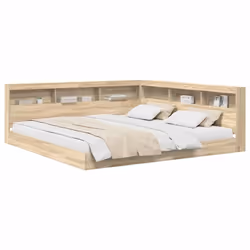 vidaXL Letto Libreria rovere sonoma 180 x 200 cm Legno multistrato - Vista aggiuntiva 3