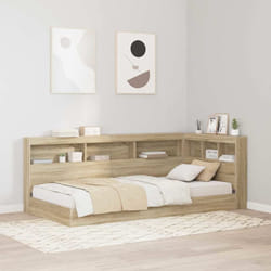 vidaXL Letto Libreria Rovere Sonoma 75 x 190 cm Legno multistrato