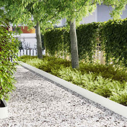 vidaXL Bordure per prato 50 pcs Bianco 100 x 0.5 x 20 cm Acciaio
