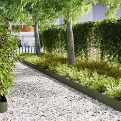 vidaXL Bordure per prato 50 pcs Oliver verde 100 x 0.5 x 20 cm Acciaio