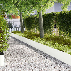 vidaXL Bordure per prato 50 pcs Bianco 100 x 0.5 x 30 cm Acciaio
