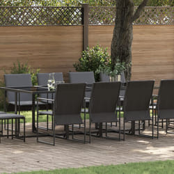 Vidaxl - Set Giardino Pranzo 16 Pezzi con Cuscini in Acciaio e Textilene
