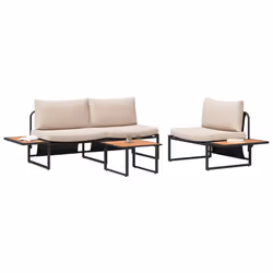 vidaXL Set da Pranzo per Giardino 3 pcs Talpa Acciaio - Vista aggiuntiva 3
