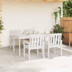 vidaXL Sedia da pranzo da giardino 4 pcs Bianco 65.5 x 55.5 x 88cm - Vista aggiuntiva 3