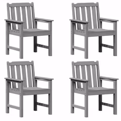 vidaXL Sedia da pranzo da giardino con cuscino 4 pcs Grigio chiaro - Vista aggiuntiva 2