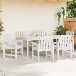 vidaXL Sedia da pranzo da giardino 6 pcs Bianco 65.5 x 55.5 x 88cm - Vista aggiuntiva 3