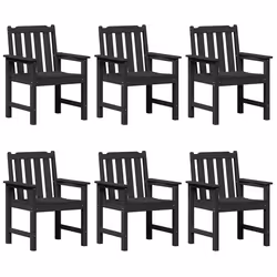 vidaXL Sedia da pranzo da giardino 6 pcs Nero 65.5 x 55.5 x 88cm - Vista aggiuntiva 2