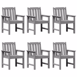 vidaXL Sedia da pranzo da giardino 6 pcs Grigio chiaro - Vista aggiuntiva 2