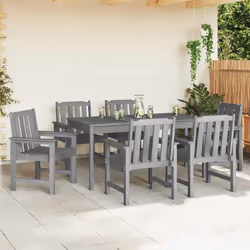 vidaXL Sedia da pranzo da giardino 6 pcs Grigio chiaro - Vista aggiuntiva 3
