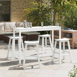 vidaXL Set Bar da Giardino 4 pcs Bianco HDPE