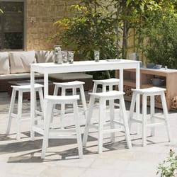 vidaXL Set Bar da Giardino 6 pcs Bianco HDPE