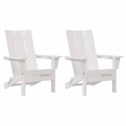 vidaXL Mobili da lounge da giardino 2 pcs Bianco 74.5 x 80.5 x 90cm - Vista aggiuntiva 2