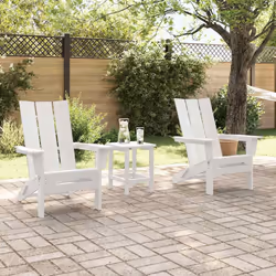 vidaXL Mobili da lounge da giardino 2 pcs Bianco 74.5 x 80.5 x 90cm - Vista aggiuntiva 3