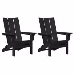 vidaXL Mobili da lounge da giardino 2 pcs Nero 74.5 x 80.5 x 90cm - Vista aggiuntiva 2