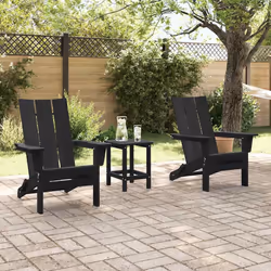 vidaXL Mobili da lounge da giardino 2 pcs Nero 74.5 x 80.5 x 90cm - Vista aggiuntiva 3