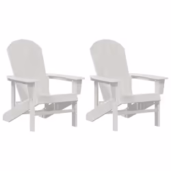 vidaXL Mobili da lounge da giardino 2 pcs Bianco 74 x 82 x 90cm - Vista aggiuntiva 2