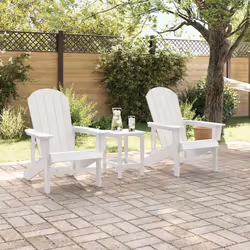 vidaXL Mobili da lounge da giardino 2 pcs Bianco 74 x 82 x 90cm - Vista aggiuntiva 3