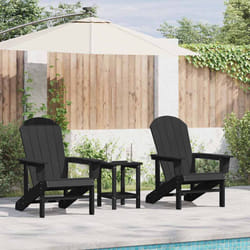 vidaXL Mobili da lounge da giardino 2 pcs Nero 74 x 82 x 90cm