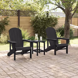 vidaXL Mobili da lounge da giardino 2 pcs Nero 74 x 82 x 90cm - Vista aggiuntiva 3