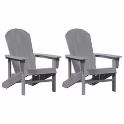 vidaXL Mobili da lounge da giardino 2 pcs Grigio chiaro 74 x 82 x 90cm - Vista aggiuntiva 2