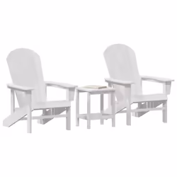 vidaXL Mobili da lounge da giardino 3 pcs Bianco 38 x 38 x 46cm - Vista aggiuntiva 3