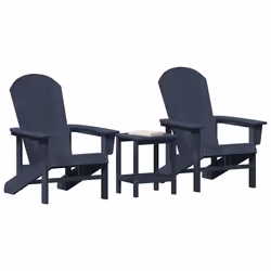 vidaXL Mobili da lounge da giardino 3 pcs Navy 38 x 38 x 46cm - Vista aggiuntiva 3