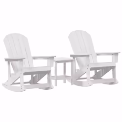 vidaXL Set Lounge da Giardino Bianco HDPE - Vista aggiuntiva 2
