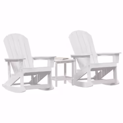 vidaXL Set Lounge da Giardino Bianco HDPE - Vista aggiuntiva 3