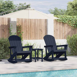 vidaXL Set Lounge da Giardino Blu marino HDPE